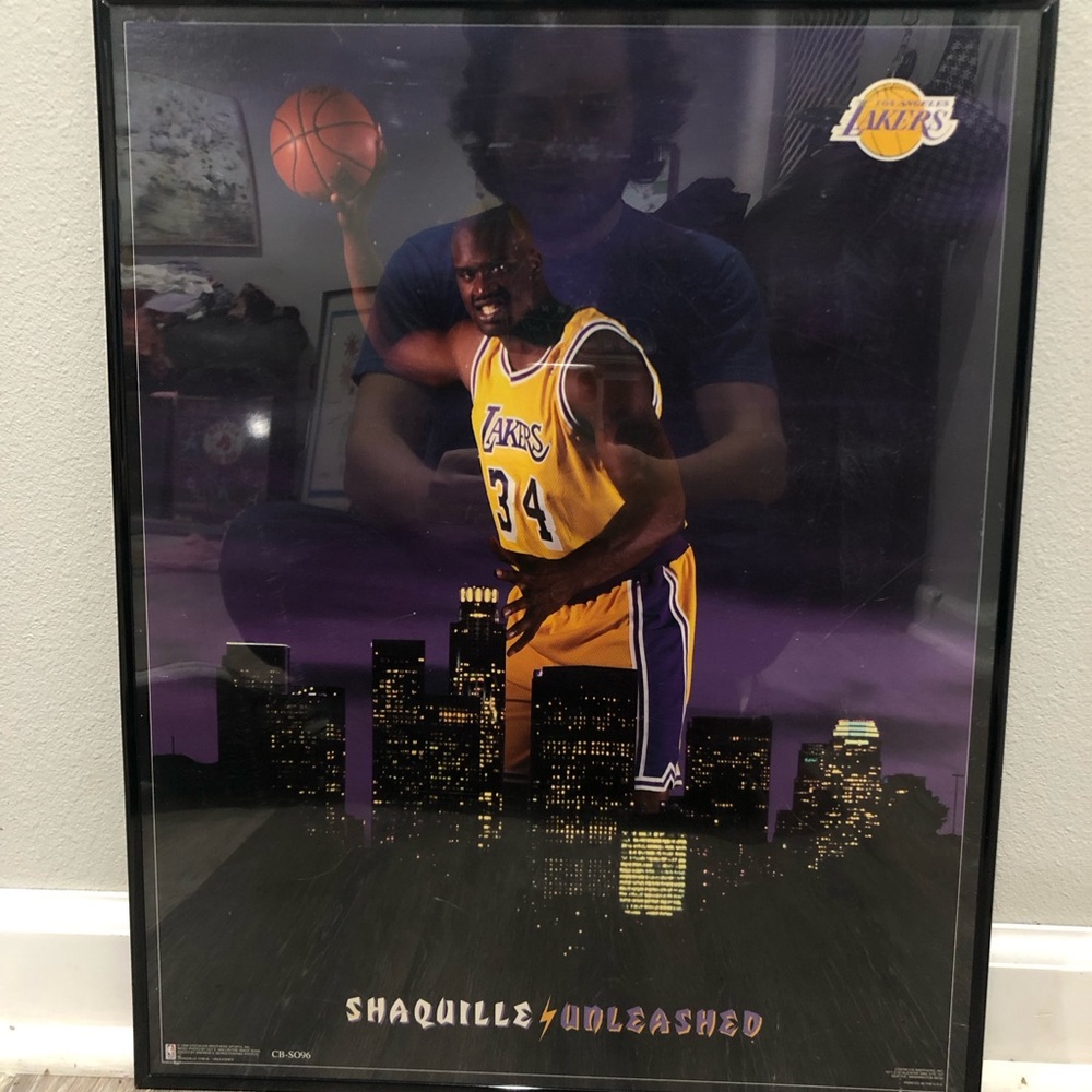 1996 Shaquille O’Neal Unleashed Framed Poster